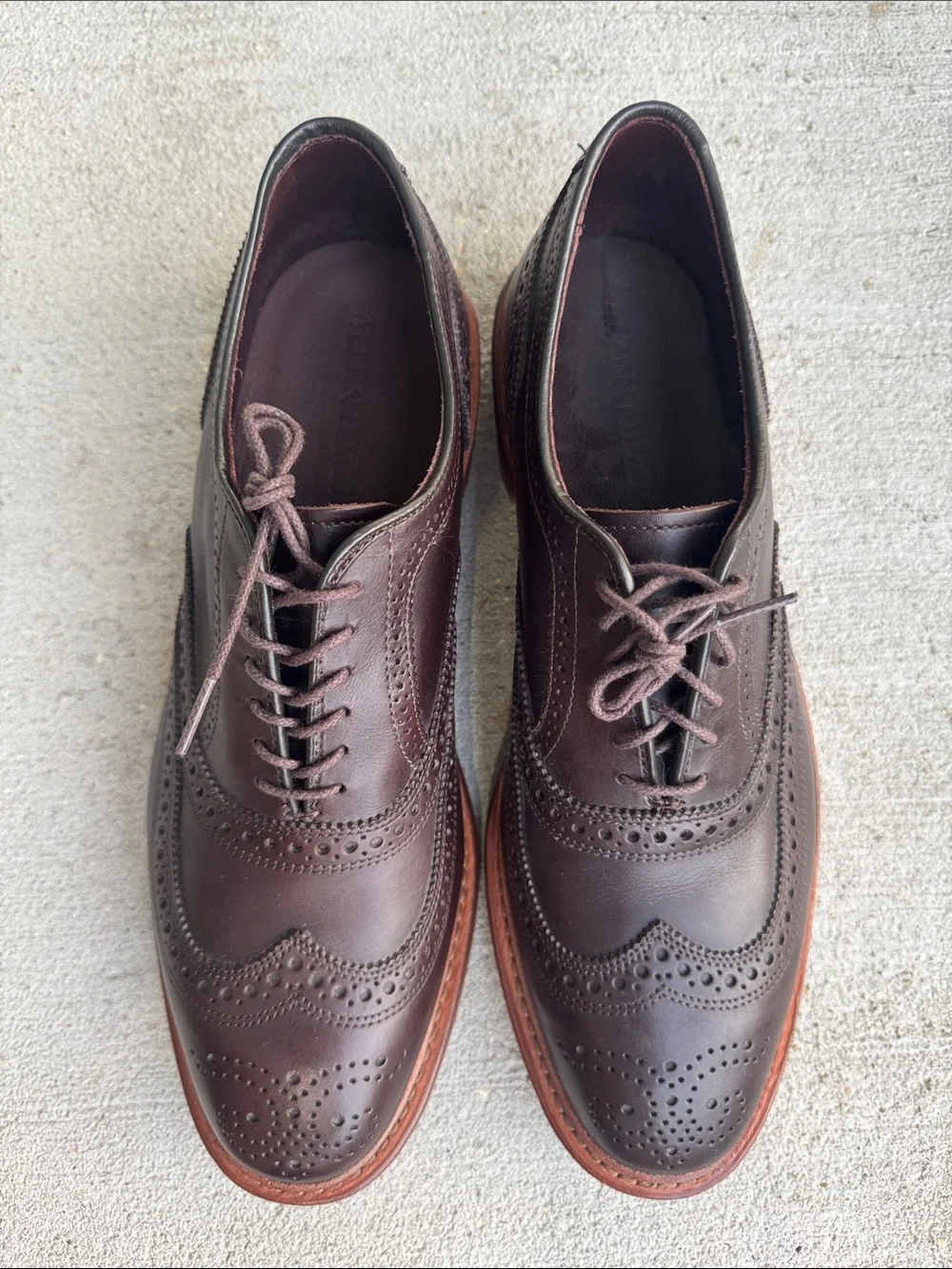 LIKE NEW Allen Edmonds McTavish Brown Leather Wingtip Brogues 10D